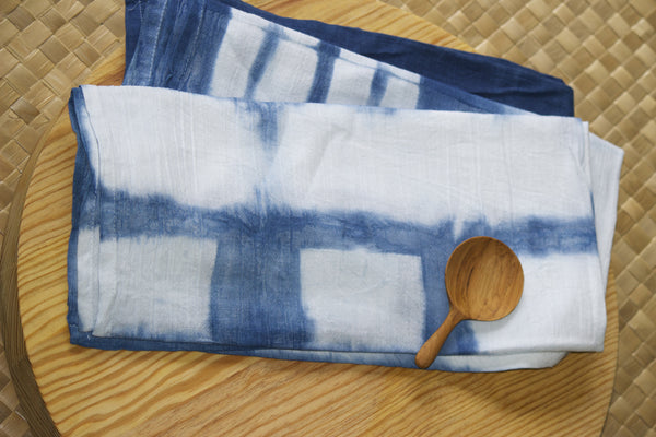 Blue Blocks Tea Towel - Hawaii Made